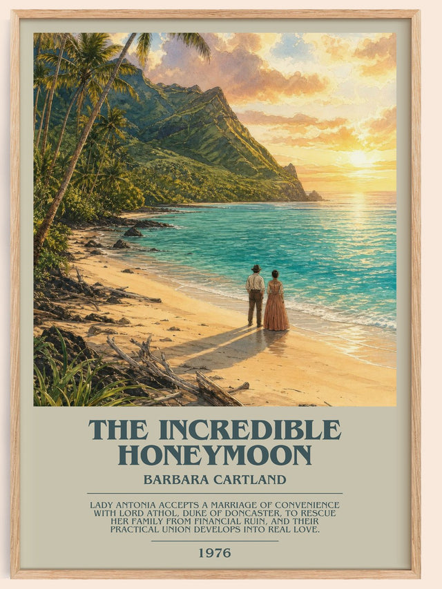 The Incredible Honeymoon Bookish Wall Art by Barbara Cartland