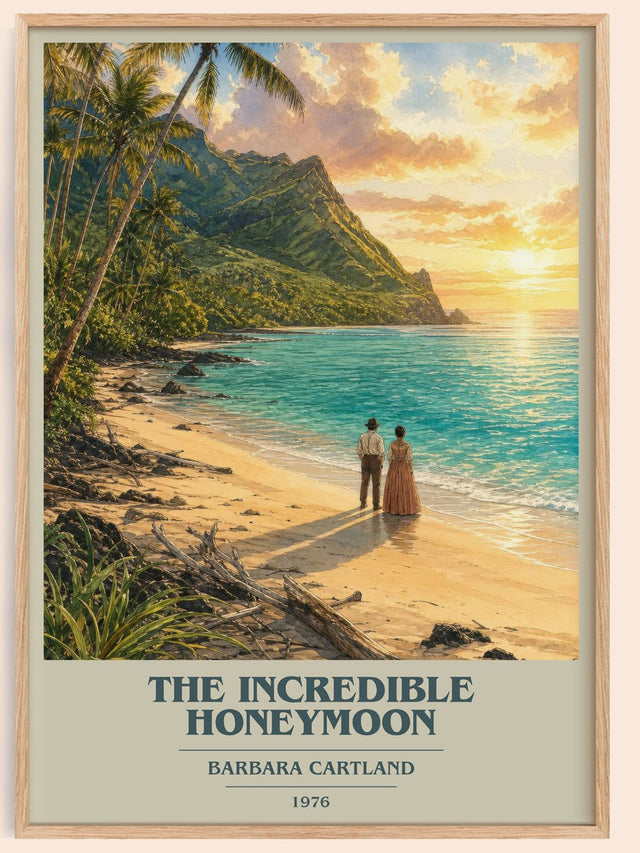The Incredible Honeymoon Book Cover Poster by Barbara Cartland