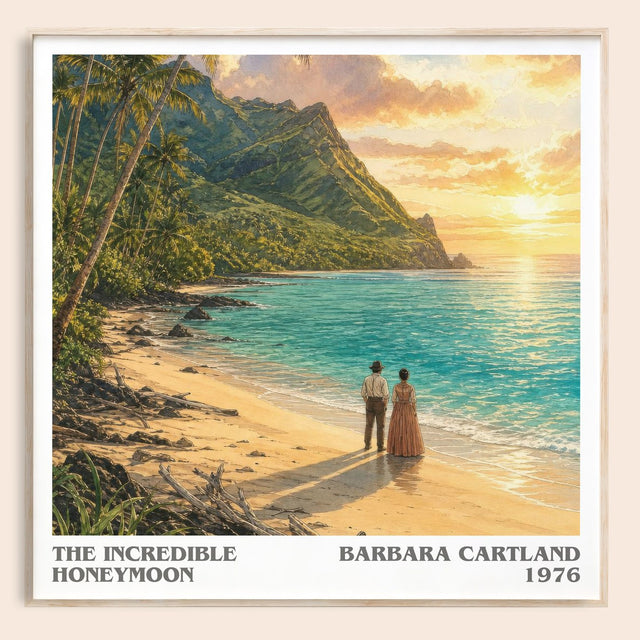 The Incredible Honeymoon Literary Art Print by Barbara Cartland