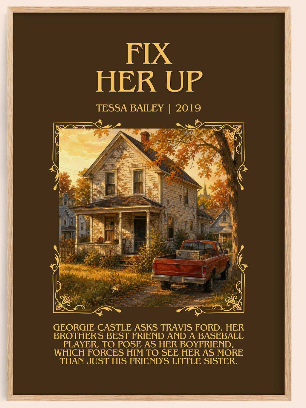 Fix Her Up Minimalist Book Poster by Tessa Bailey – book poster