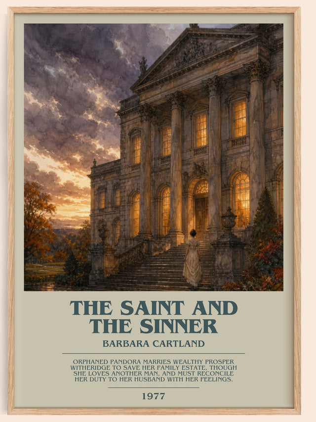 The Saint And The Sinner Bookish Wall Art by Barbara Cartland