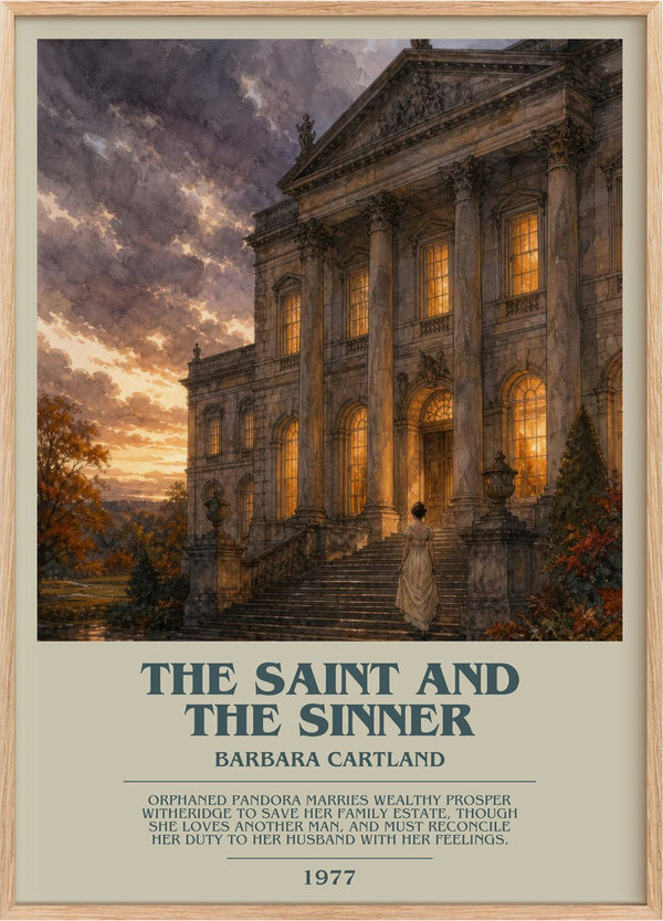 The Saint And The Sinner Bookish Wall Art by Barbara Cartland
