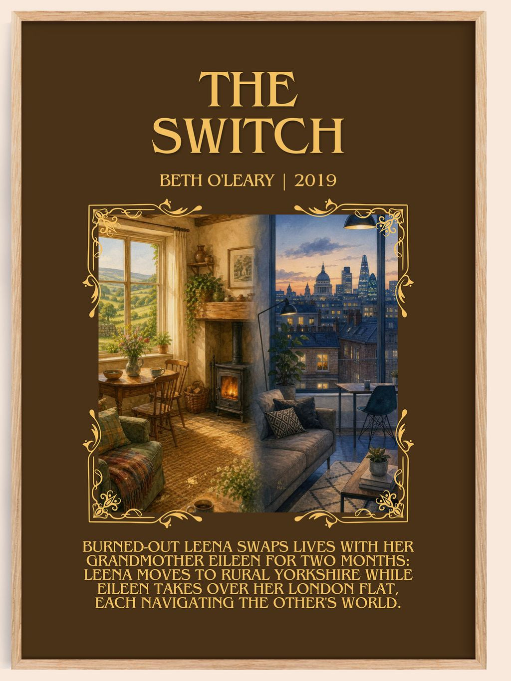 The Switch Minimalist Book Poster by Beth O'Leary – book poster