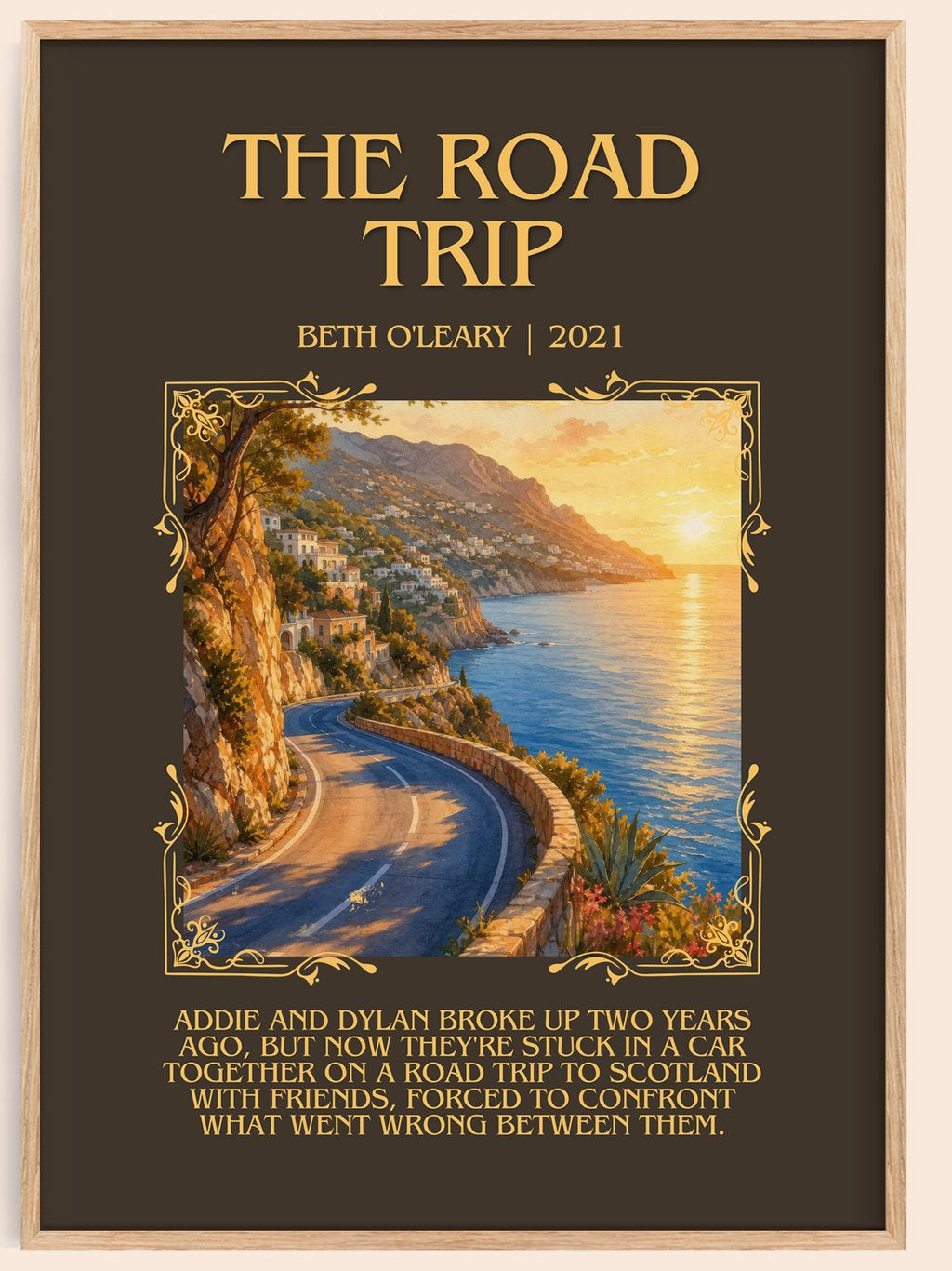 The Road Trip Minimalist Book Poster by Beth O'Leary – book poster