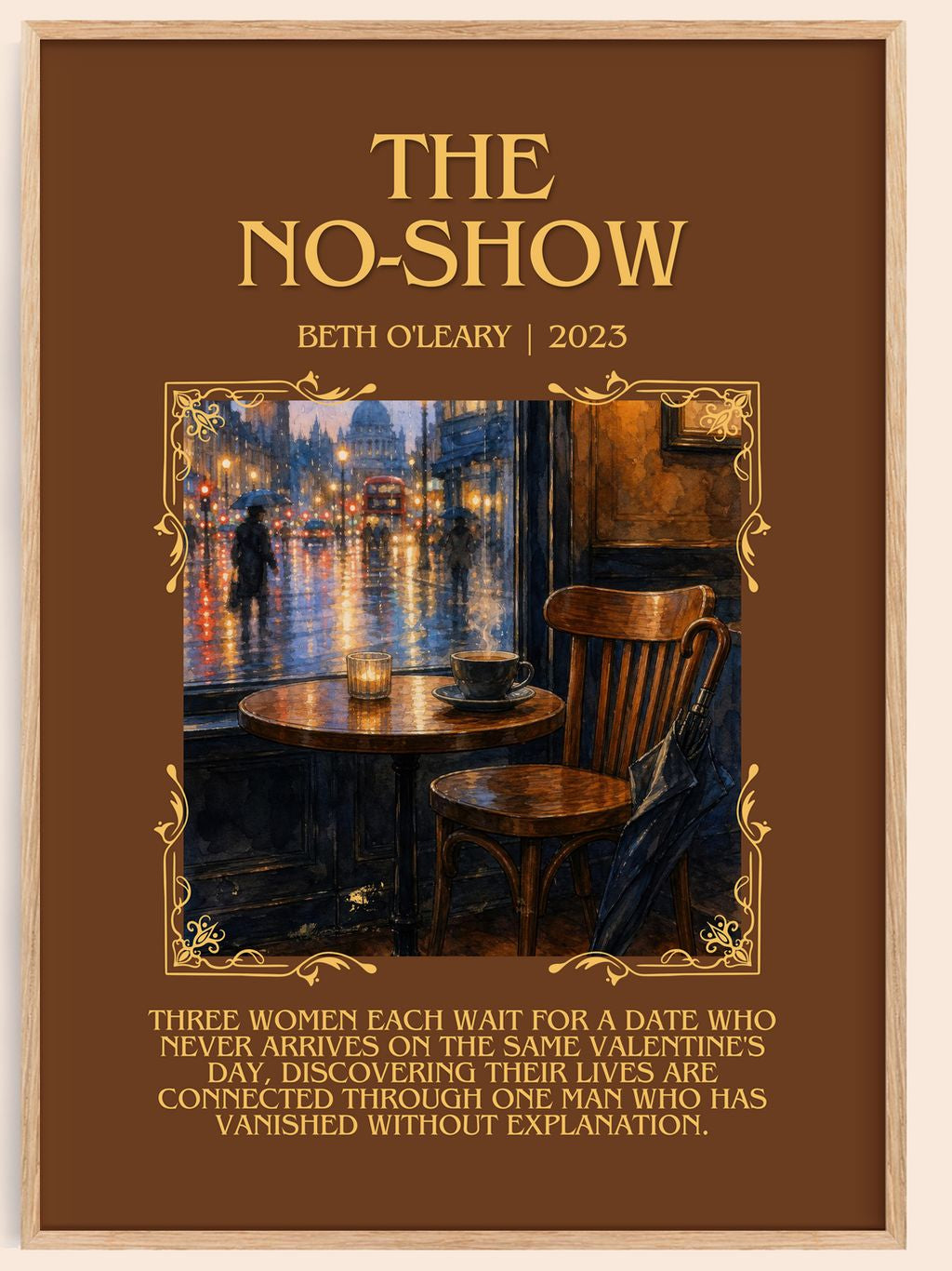 The No-Show Minimalist Book Poster by Beth O'Leary – book poster