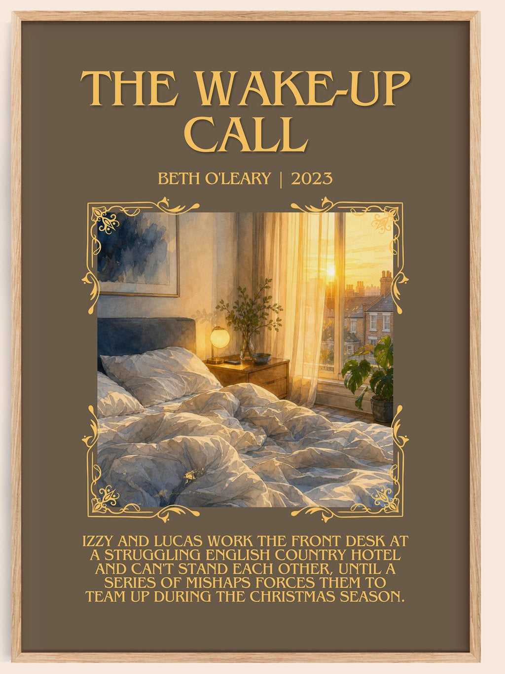 The Wake-Up Call Minimalist Book Poster by Beth O'Leary – book poster