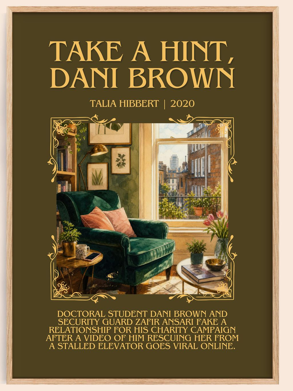 Take a Hint, Dani Brown Minimalist Book Poster by Talia Hibbert – book poster