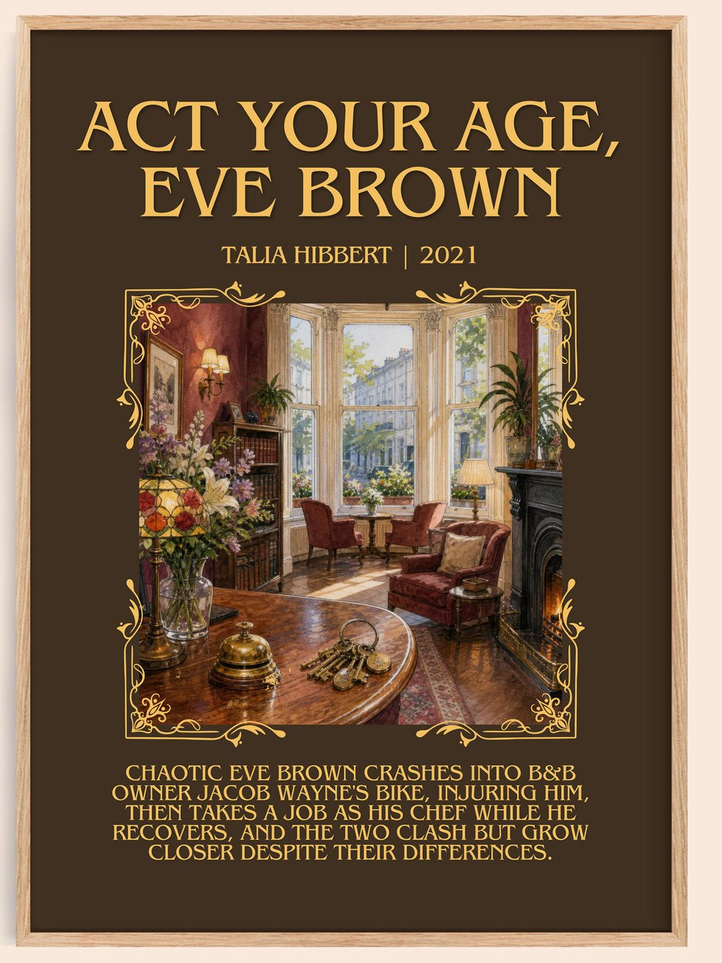 Act Your Age, Eve Brown Minimalist Book Poster by Talia Hibbert – book poster
