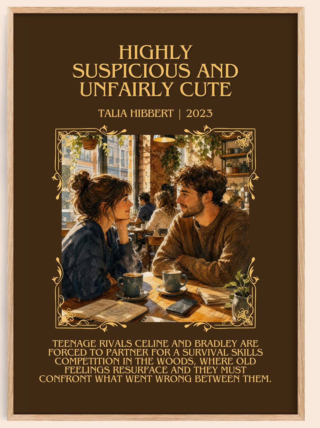 Highly Suspicious and Unfairly Cute Minimalist Book Poster – book poster