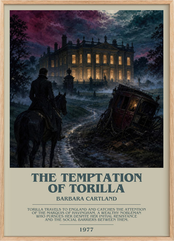 The Temptation Of Torilla Bookish Wall Art by Barbara Cartland