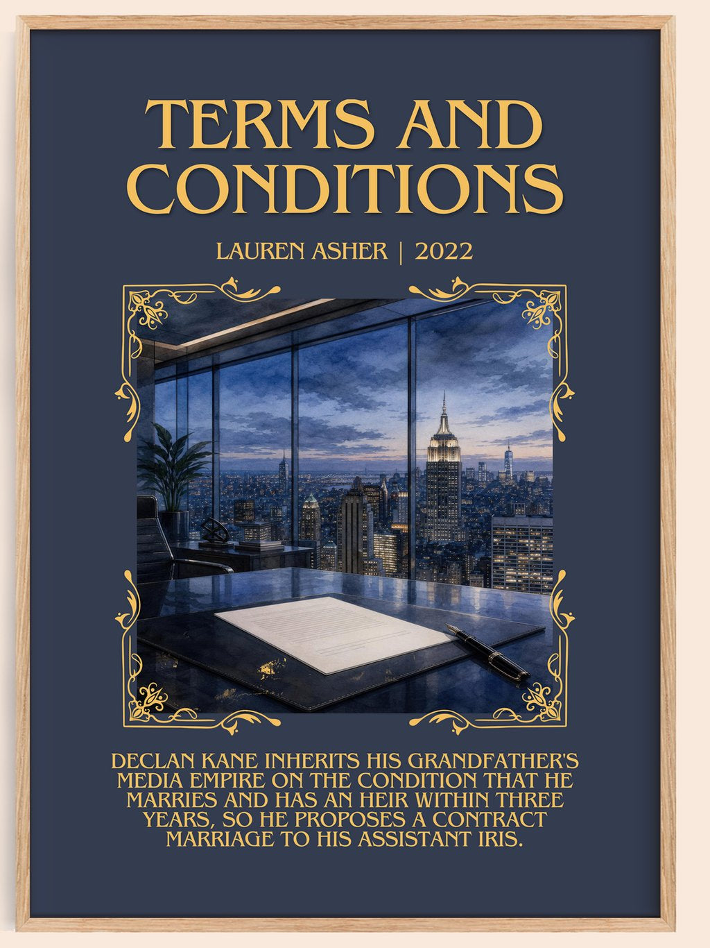 Terms and Conditions Minimalist Book Poster by Lauren Asher – book poster