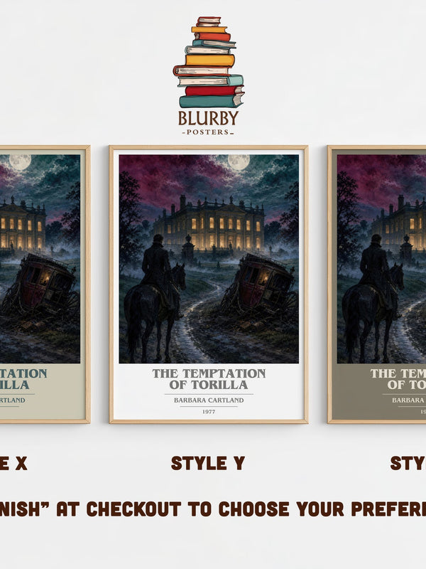 The Temptation Of Torilla book cover print in frame leaning in hallway – romance wall art