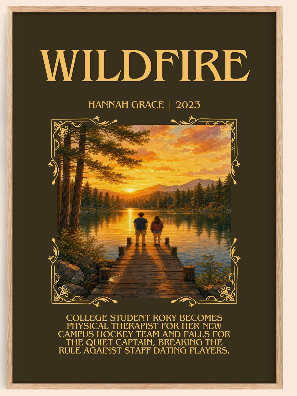Wildfire Minimalist Book Poster by Hannah Grace – book poster