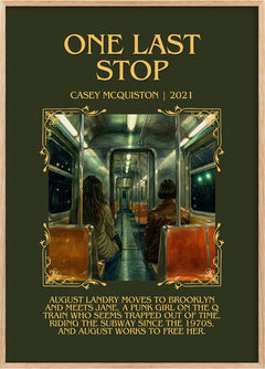 One Last Stop Minimalist Book Poster by Casey McQuiston