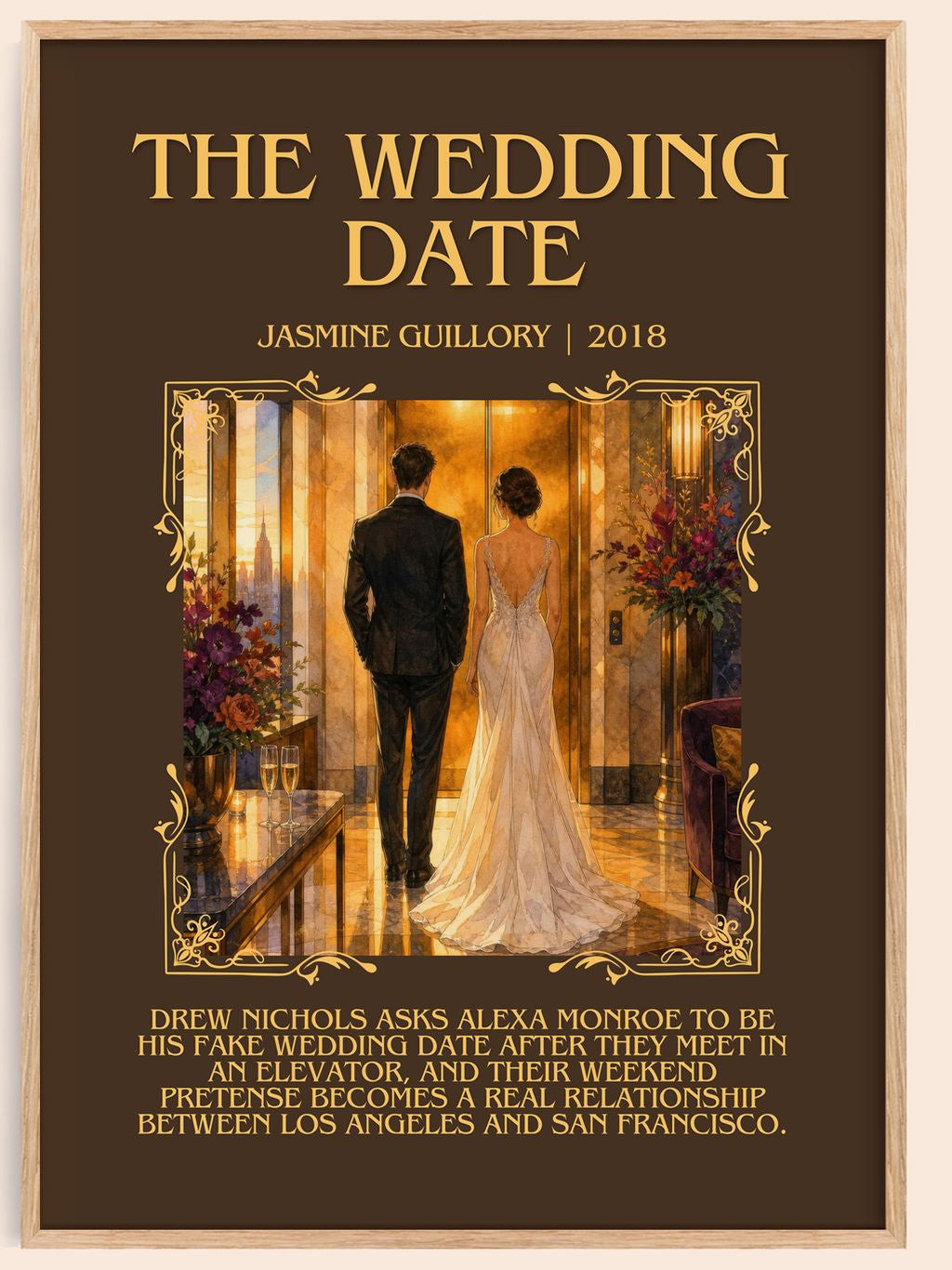 The Wedding Date Minimalist Book Poster by Jasmine Guillory – book poster