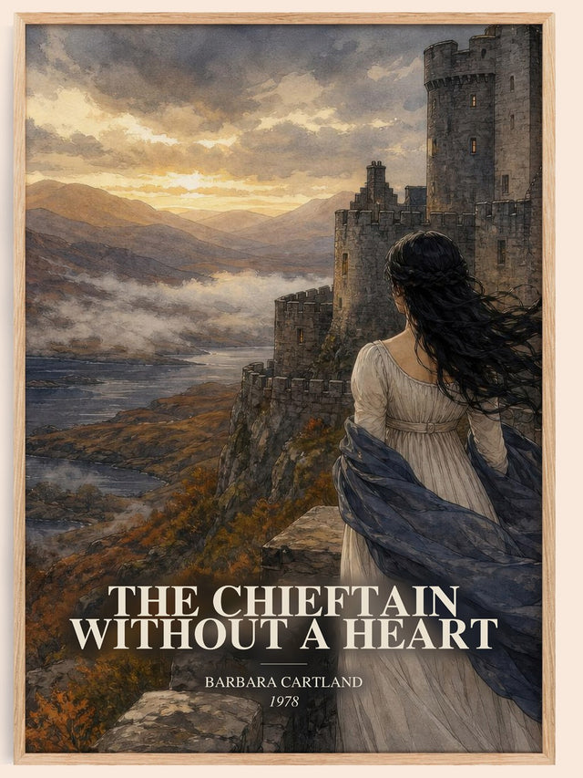 Chieftain Without A Heart Book Watercolour Illustration by B. Cartland