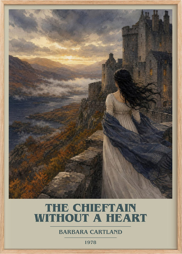 The Chieftain Without A Heart Book Cover Poster by Barbara Cartland