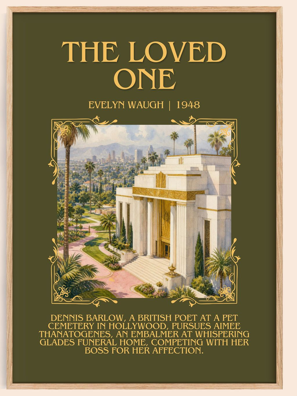The Loved One Minimalist Book Poster by Evelyn Waugh – book poster
