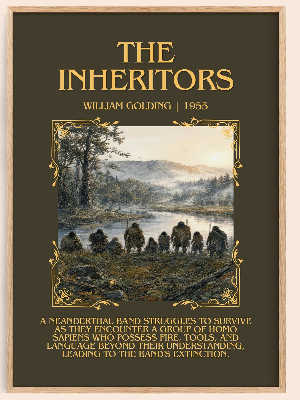 The Inheritors Minimalist Book Poster by William Golding – book poster