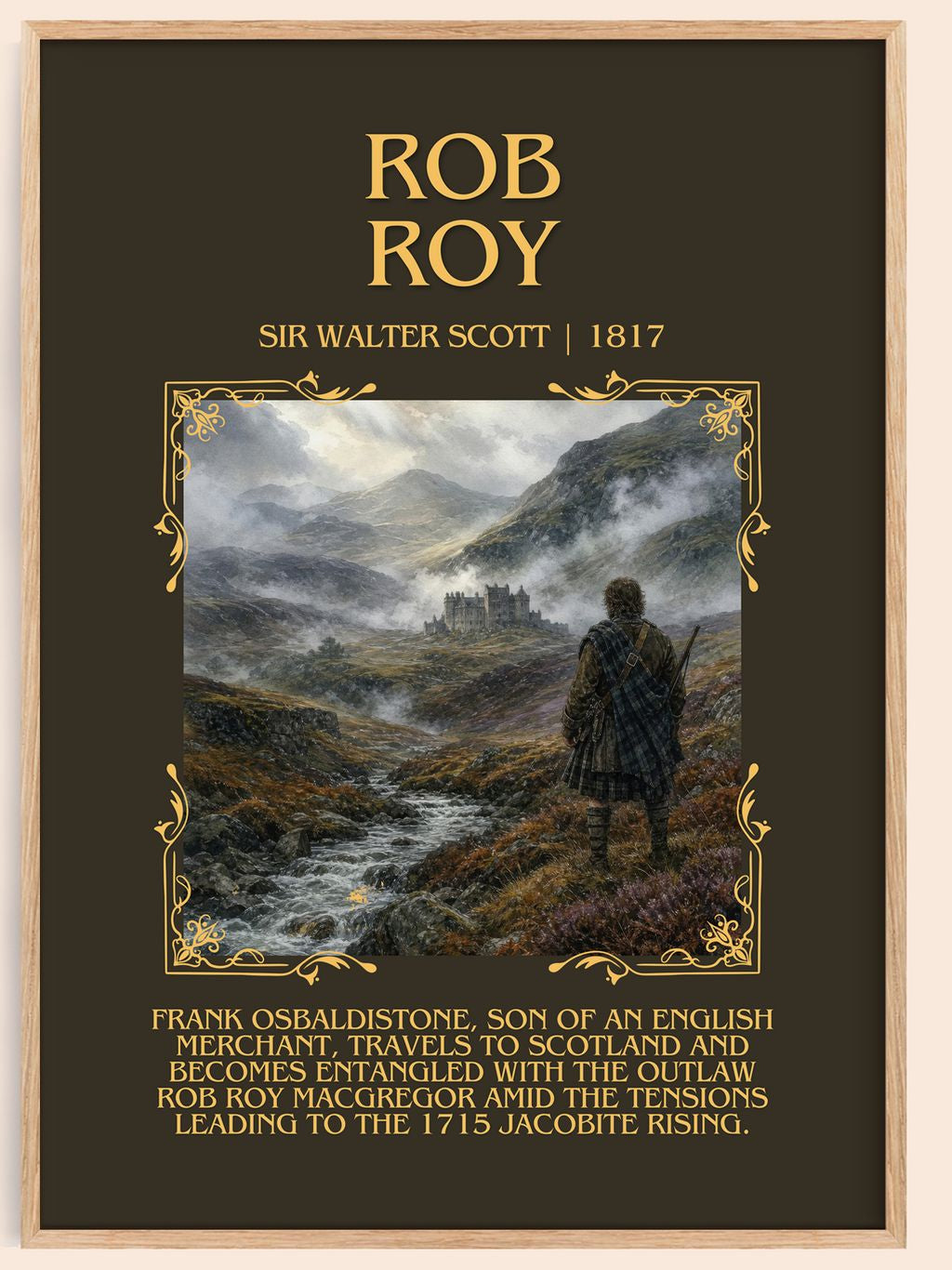 Rob Roy Minimalist Book Poster by Sir Walter Scott – book poster