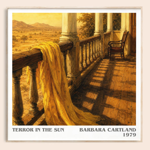 Terror In The Sun Literary Art Print by Barbara Cartland