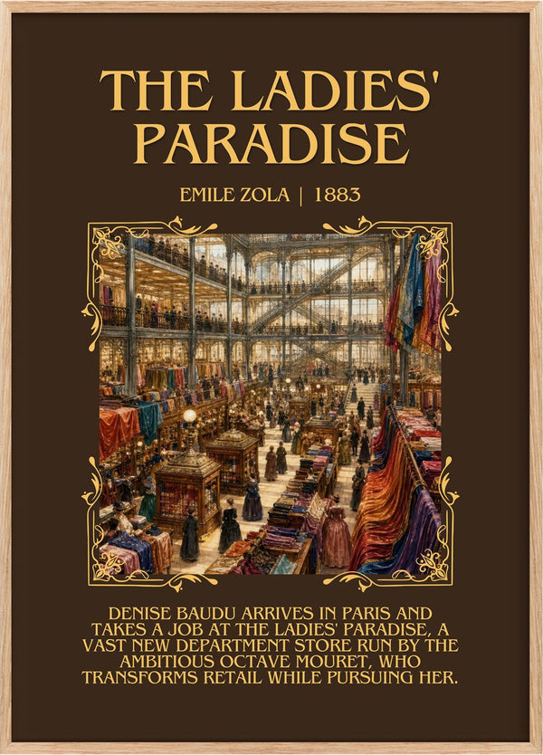 The Ladies' Paradise Minimalist Book Poster by Émile Zola