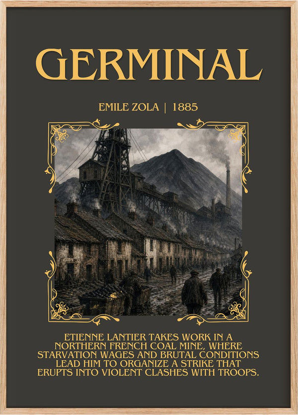 Germinal Minimalist Book Poster by Émile Zola