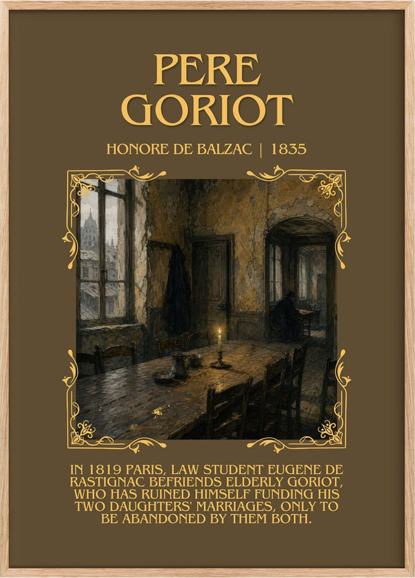 Père Goriot Minimalist Book Poster by Honoré de Balzac