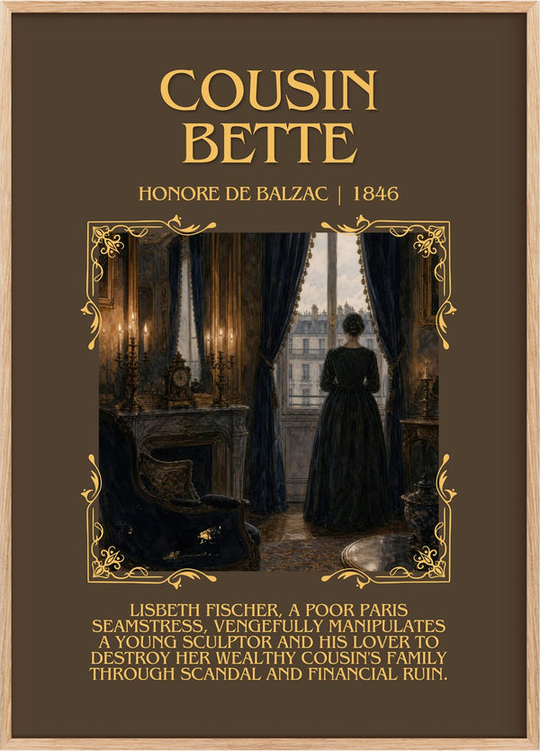 Cousin Bette Minimalist Book Poster by Honoré de Balzac