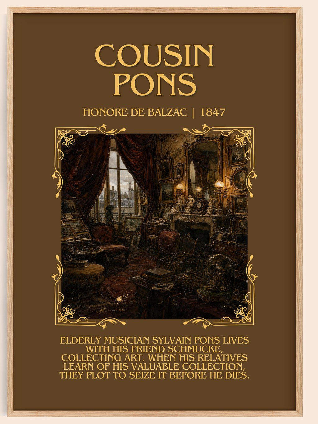 Cousin Pons Minimalist Book Poster by Honoré de Balzac – book poster