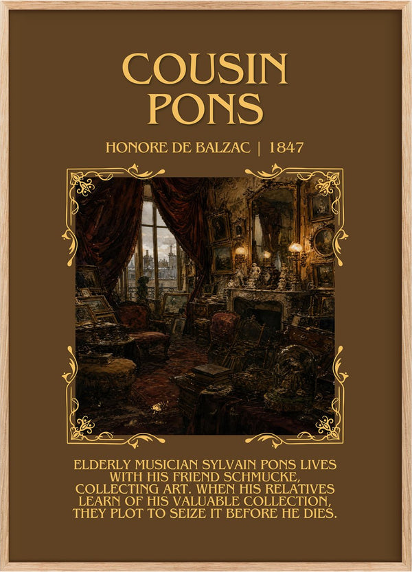 Cousin Pons Minimalist Book Poster by Honoré de Balzac