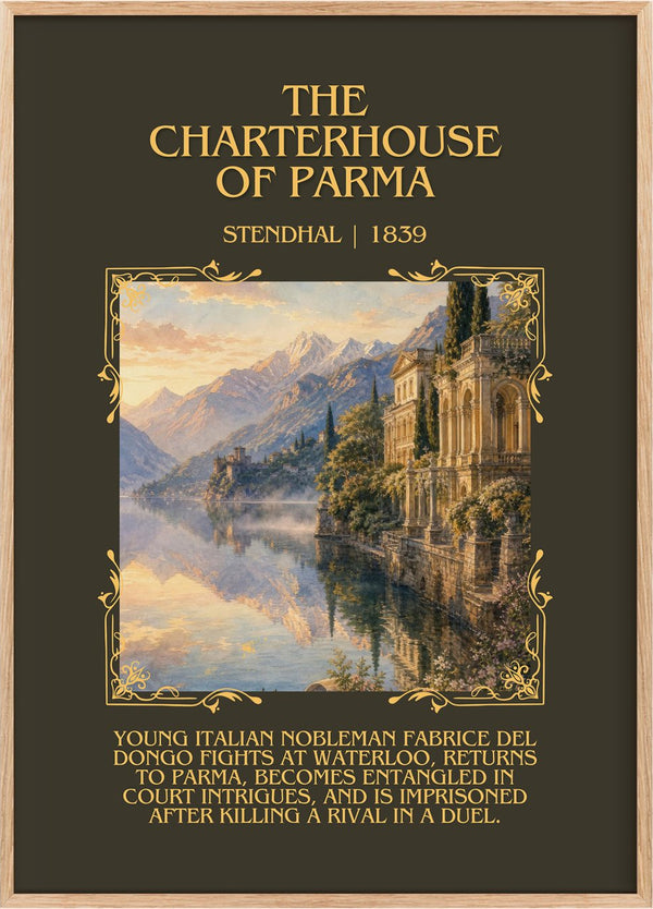 The Charterhouse of Parma Minimalist Book Poster by Stendhal