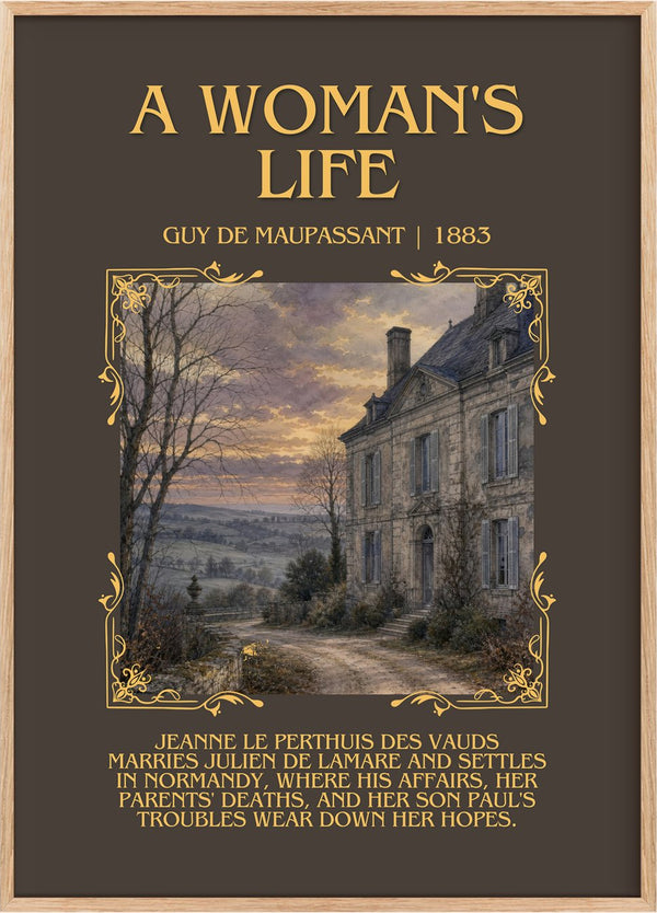 A Woman's Life Minimalist Book Poster by Guy de Maupassant