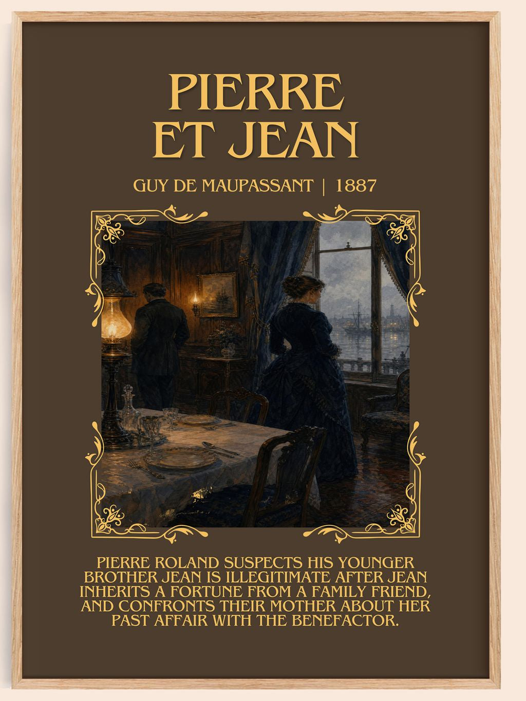Pierre et Jean Minimalist Book Poster by Guy de Maupassant – book poster