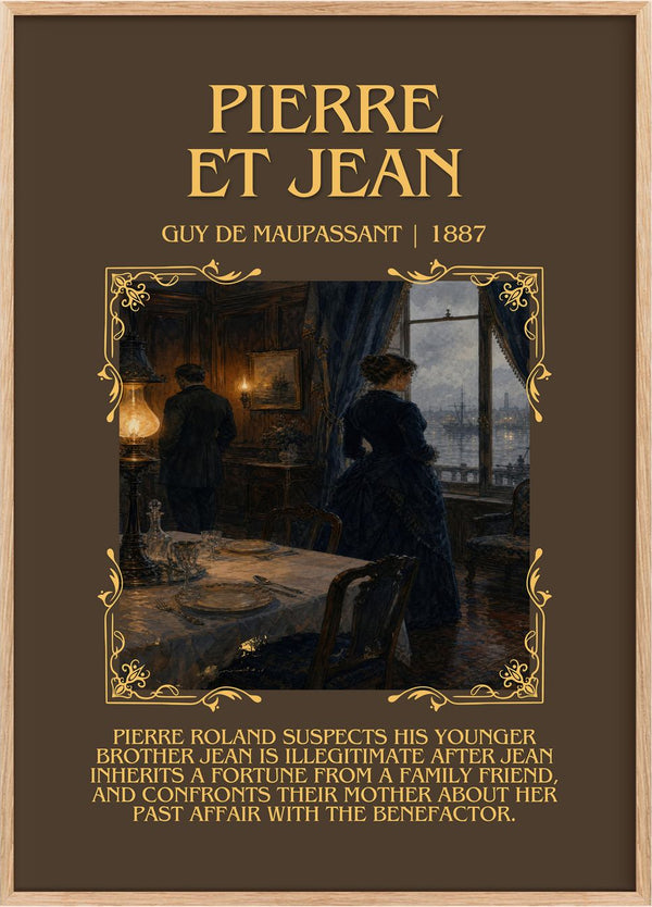 Pierre et Jean Minimalist Book Poster by Guy de Maupassant