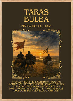 Taras Bulba Minimalist Book Poster by Nikolai Gogol