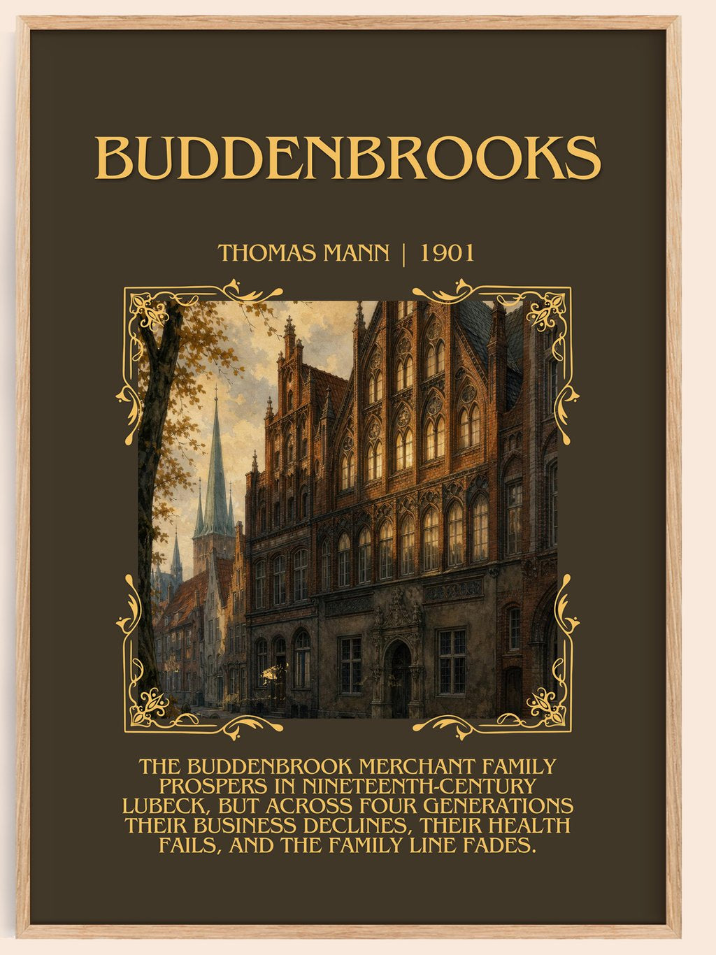 Buddenbrooks Minimalist Book Poster by Thomas Mann – book poster