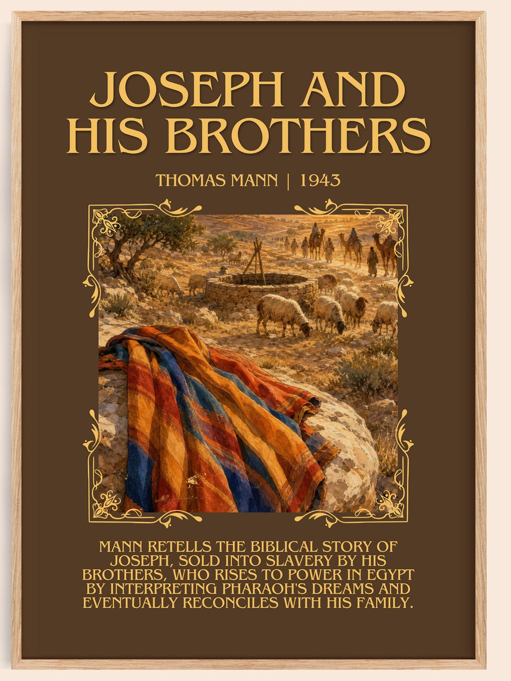 Joseph and His Brothers Minimalist Book Poster by Thomas Mann – book poster