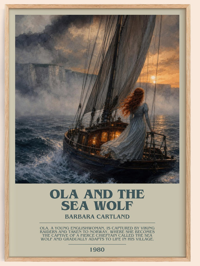 Ola And The Sea Wolf Bookish Wall Art by Barbara Cartland