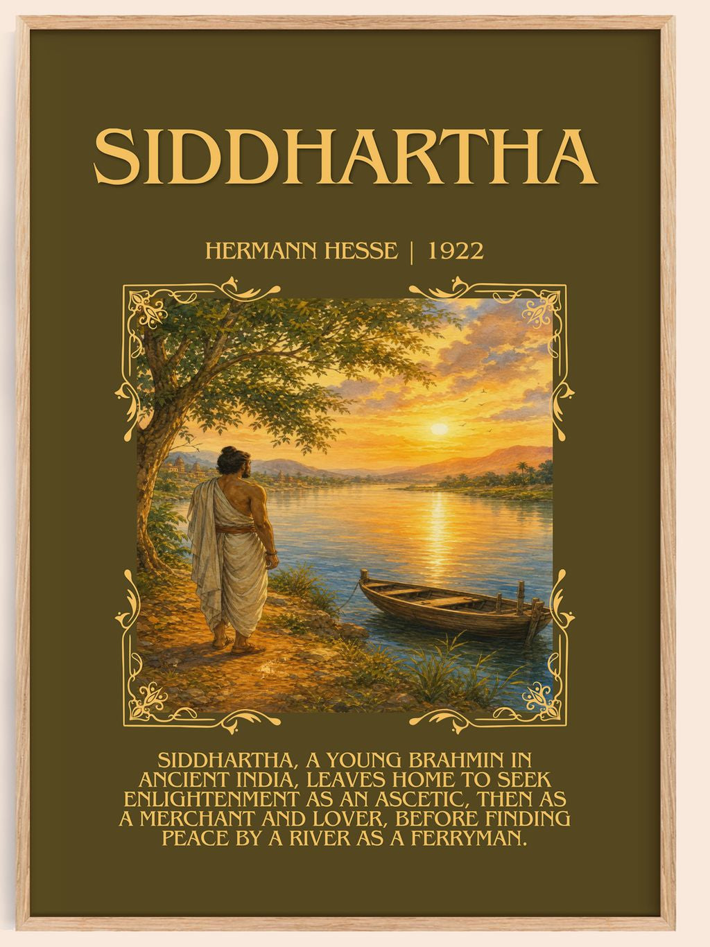 Siddhartha Minimalist Book Poster by Hermann Hesse – book poster