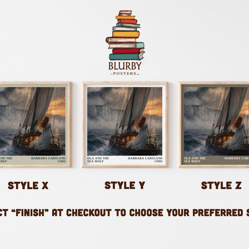 Ola And The Sea Wolf literary print in frame leaning in hallway – romance wall art