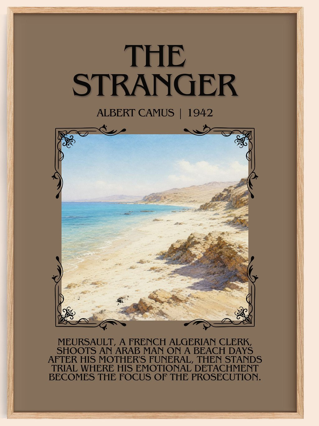 The Stranger Minimalist Book Poster by Albert Camus – book poster