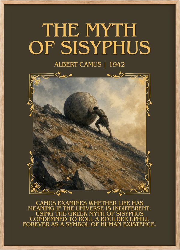 The Myth of Sisyphus Minimalist Book Poster by Albert Camus