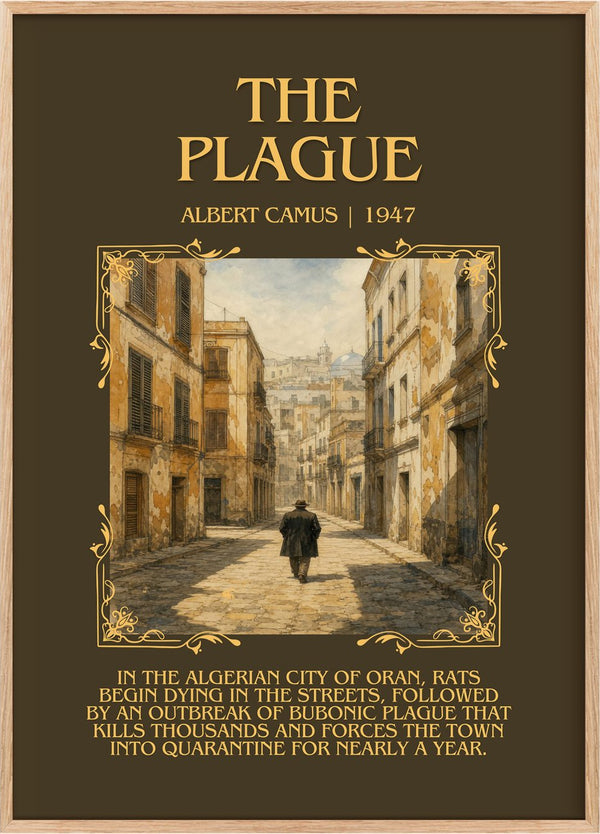 The Plague Minimalist Book Poster by Albert Camus