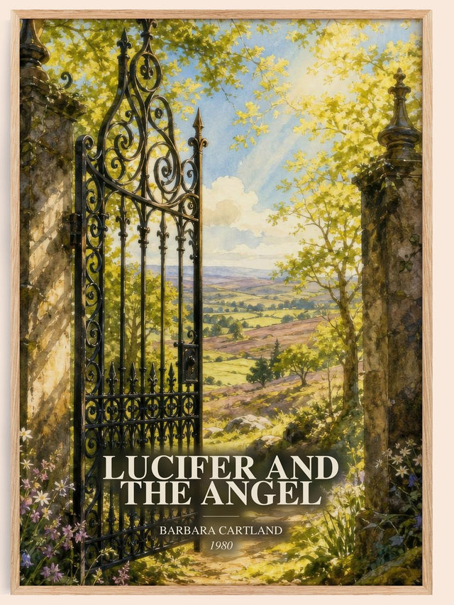 Lucifer And The Angel Book Watercolour Illustration by B. Cartland