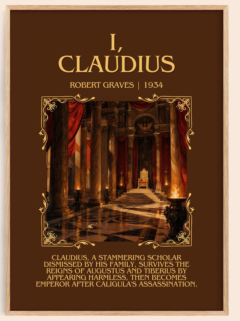 I, Claudius Minimalist Book Poster by Robert Graves – book poster