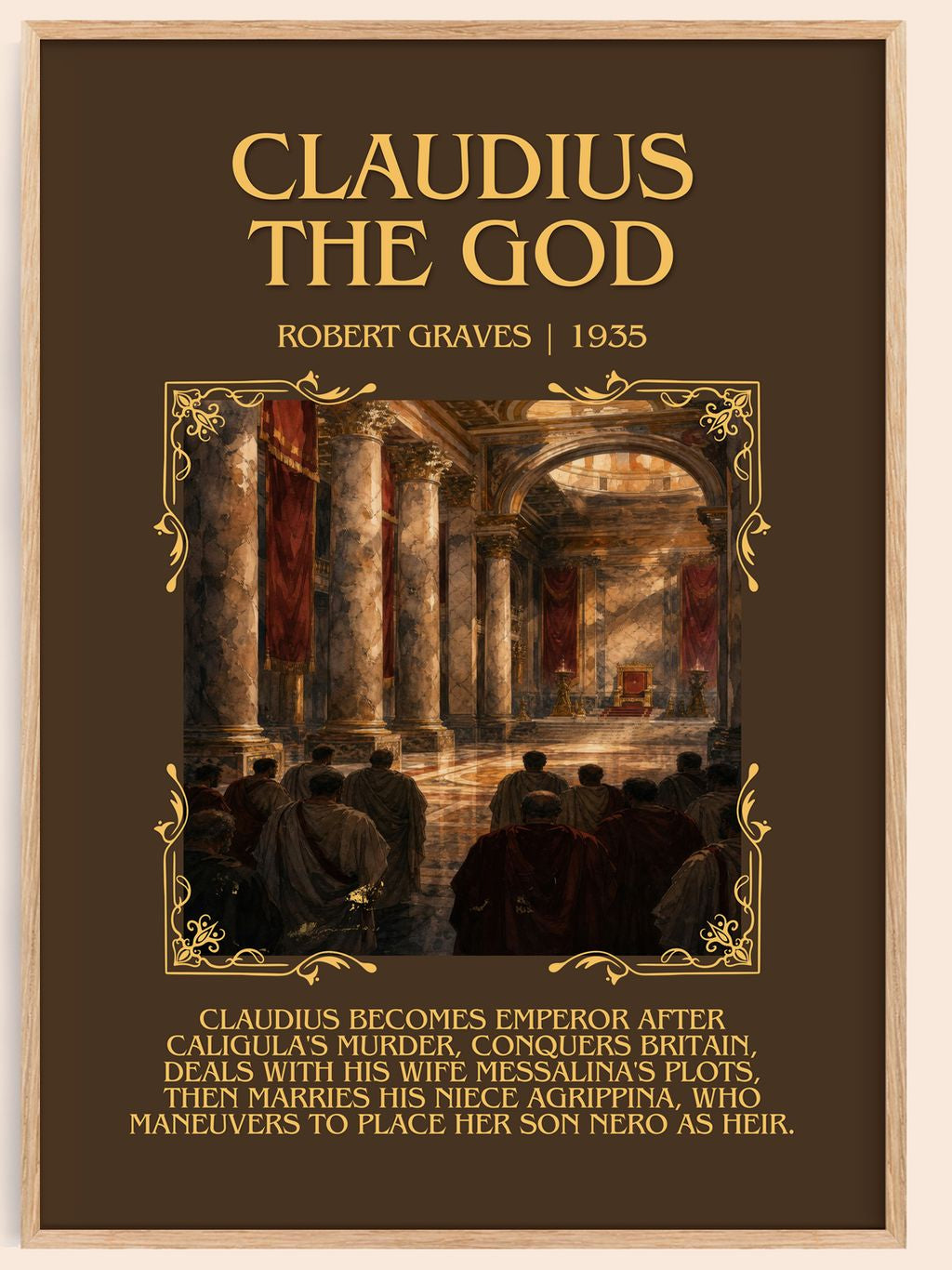 Claudius the God Minimalist Book Poster by Robert Graves – book poster