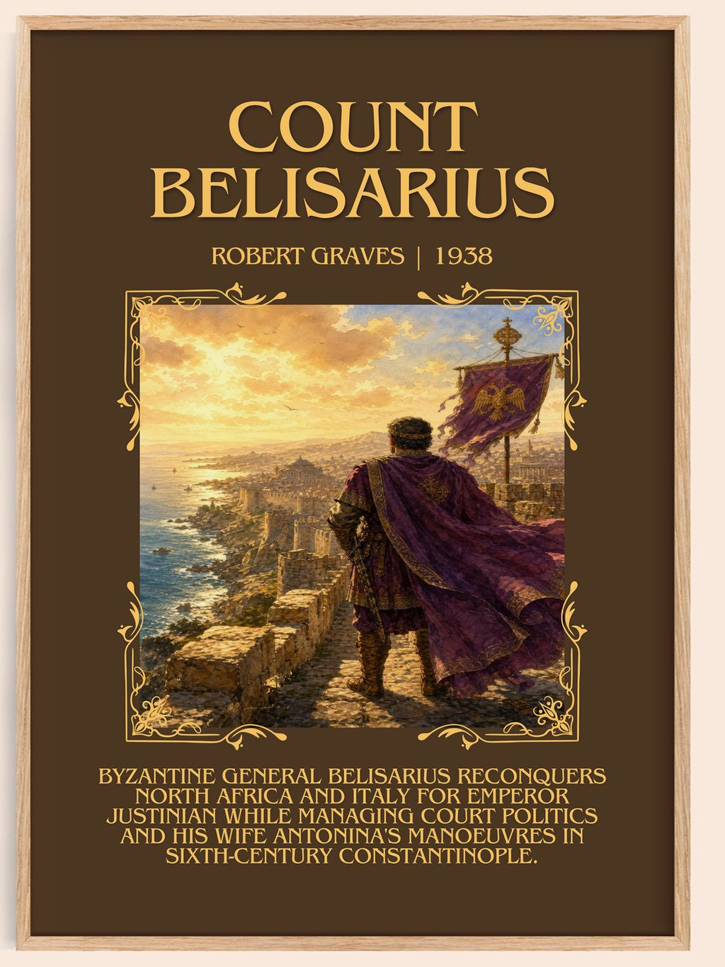 Count Belisarius Minimalist Book Poster by Robert Graves – book poster
