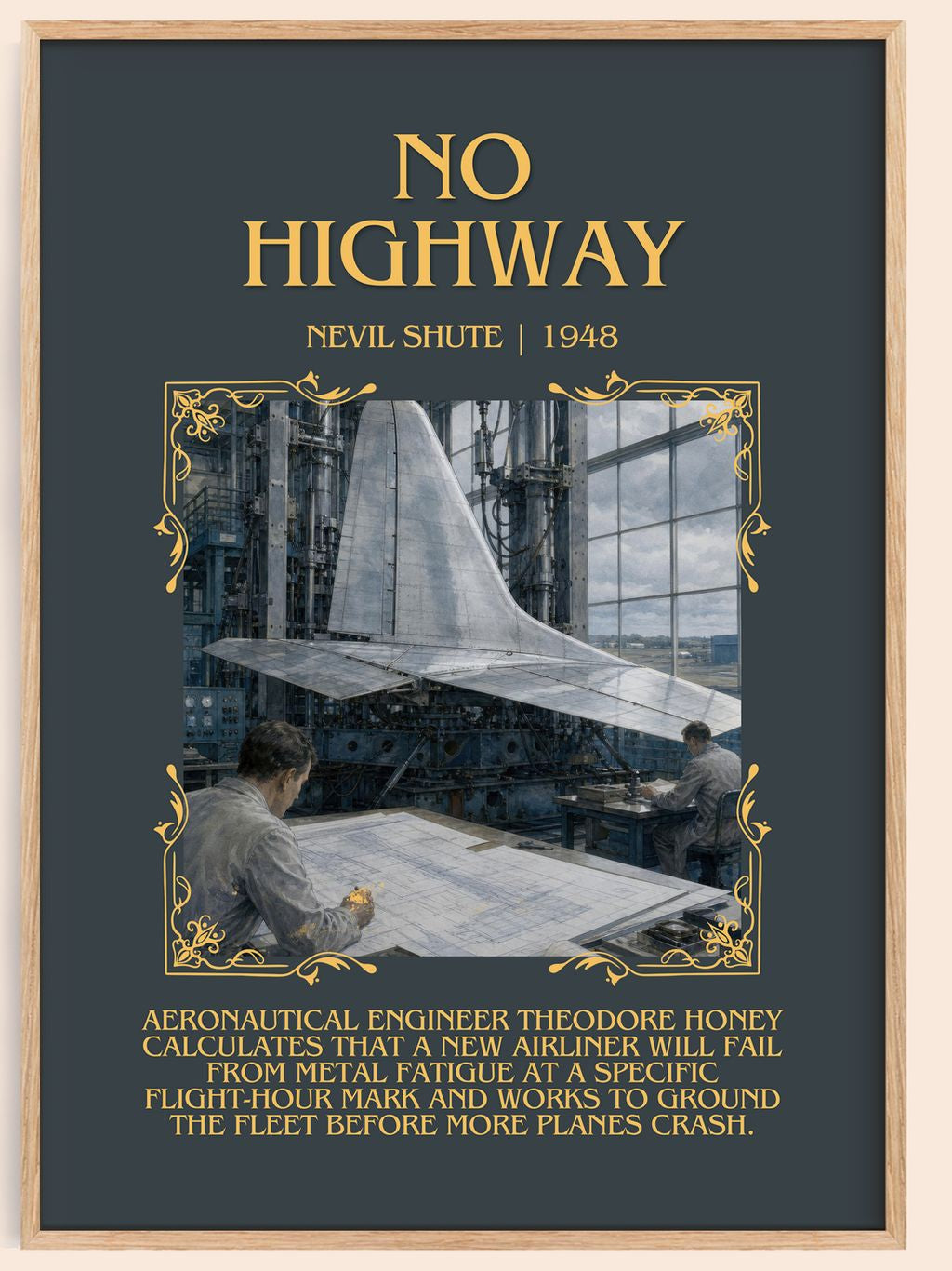 No Highway Minimalist Book Poster by Nevil Shute – book poster