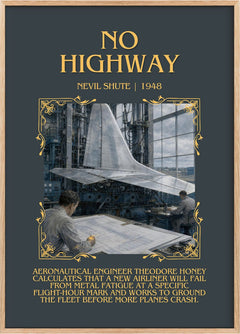 No Highway Minimalist Book Poster by Nevil Shute